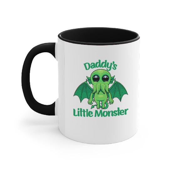 Daddy’s Little Monster Cute Baby Cthulhu Accent Mugs