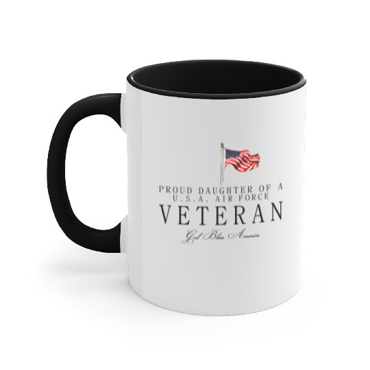 Proud Daughter Of A US Air Force Veteran Accent Mugs