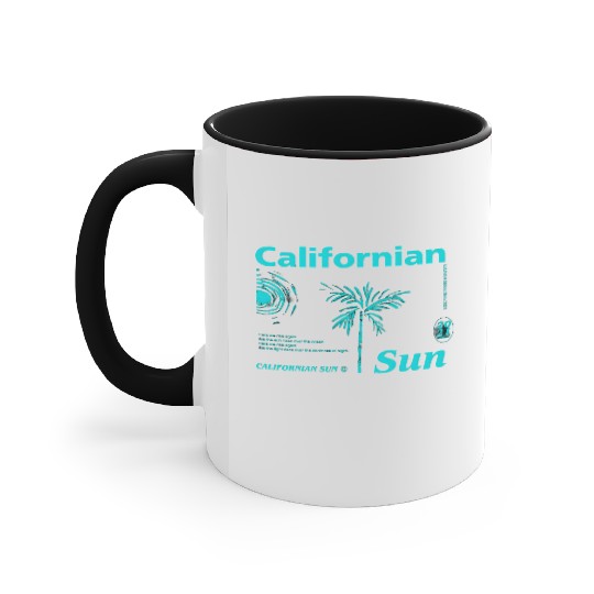 California Sun Fireworks Illustration Accent Mugs