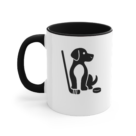 Dachshund Beagle hockey pet silhouette minimalist Accent Mugs