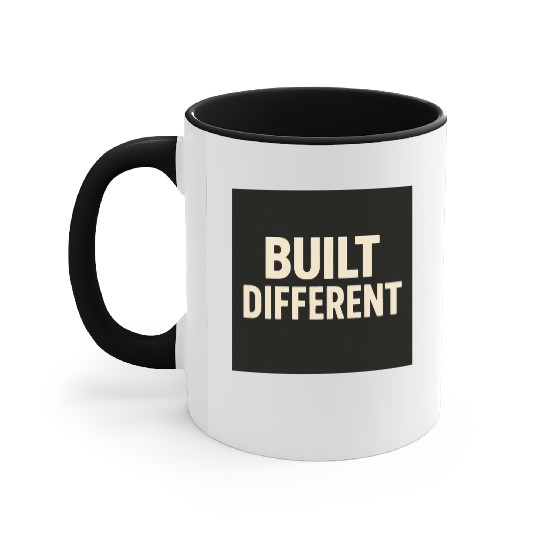 Empowering Built Different Motif Accent Mugs