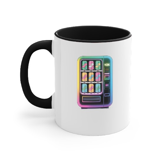 Y2K Cyber Vending Machine with Iridescent Drinks Accent Mugs