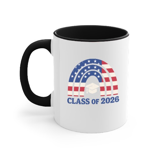 Senior 2026 | Graduation Class of 2026 Blue Design Accent Mugs