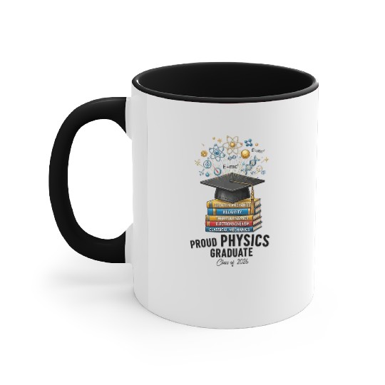proud physics graduate class of 2026 Accent Mugs