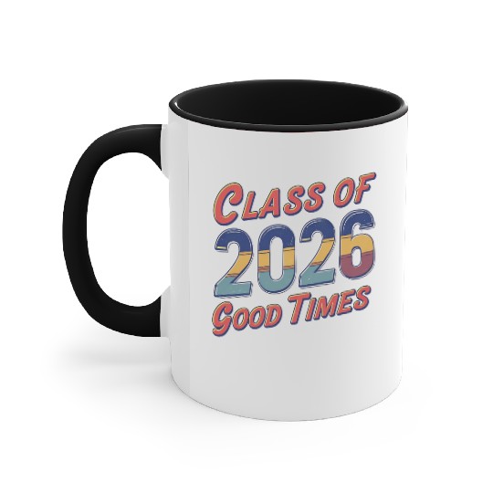 Class of 2026 Good Times Vintage Style Senior Accent Mugs