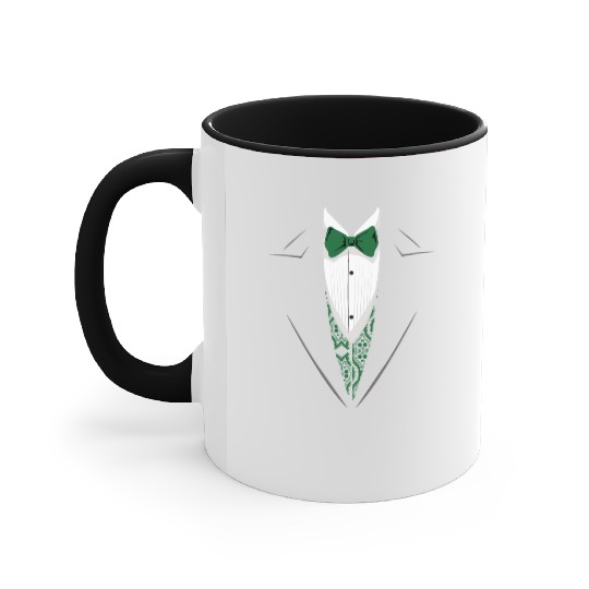 Green Tuxedo Accent Mugs