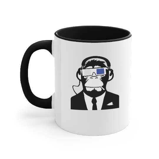 3D Ape Monkey Club Electro Motive Headphones Accent Mugs