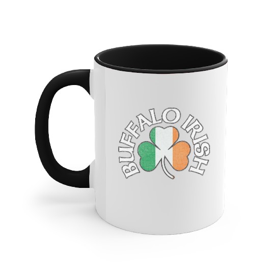 Buffalo Irish Shamrock Flag Clothing Accent Mugs