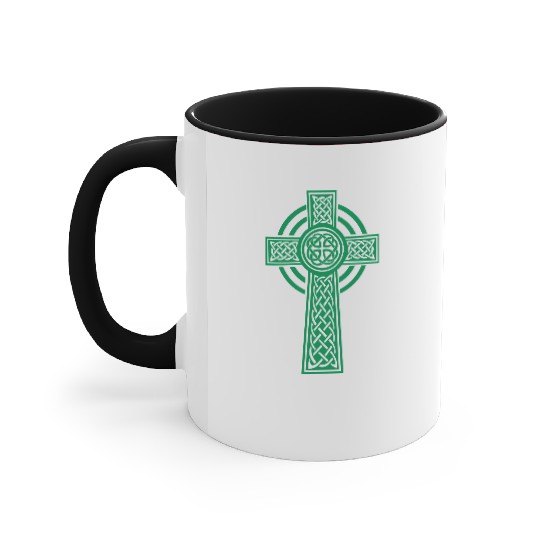 Celtic cross Accent Mugs