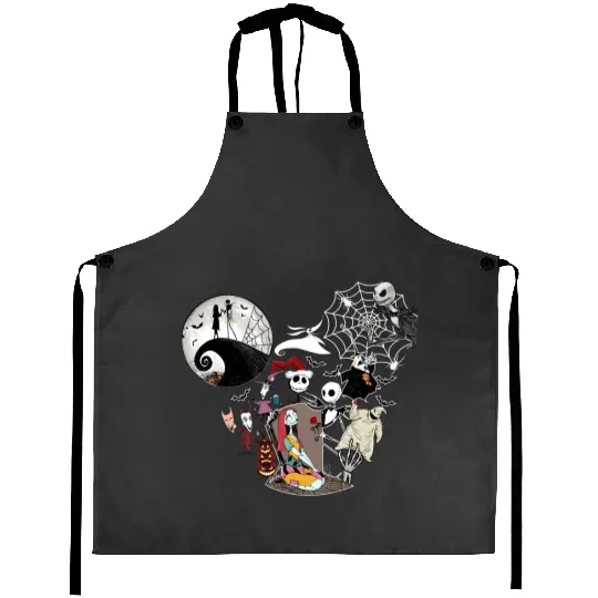 Nightmare Before Christmas Aprons, Disney Nightmare Before Christmas, Jack and Sally,Jack Skellington,Disney Jack Skellington,Halloween Aprons