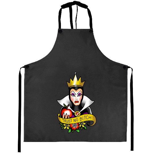 Get Here The Evil Queen Trust No Bitch T-Shirt, Snow White Disney Tee Aprons