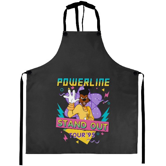 Disney Powerline Stand Out World Tour 95 Aprons, Disney Vintage A Goofy Movie Powerline Aprons,WDW Matching Family Aprons
