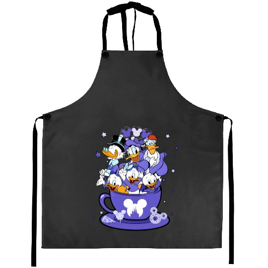 Disney DuckTales Group Tea Cup Balloon Aprons, Disney 100 Years Of Wonder Aprons