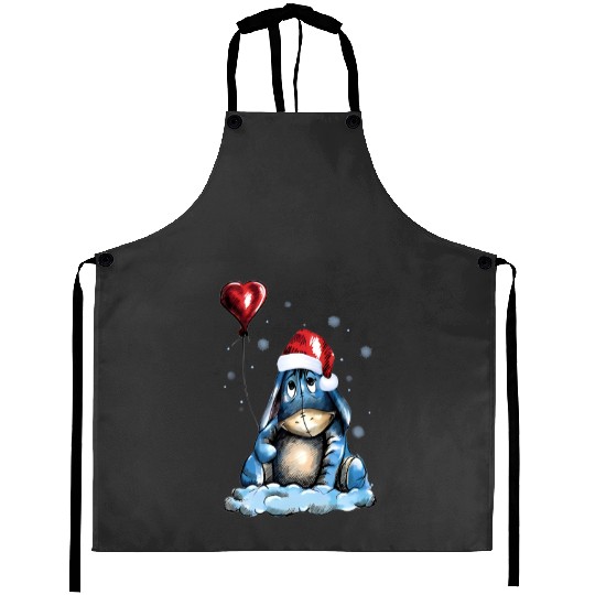 Christmas Winnie The Pooh Aprons, Disney Christmas Vacation Aprons, Eeyore Aprons