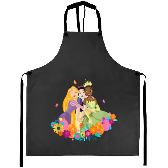 Disney Princess Rapunzel Snow White Tiana Spring Easter Eggs Aprons