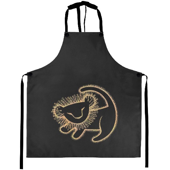 Disney Lion King Simba Gold Cave Painting Graphic Aprons