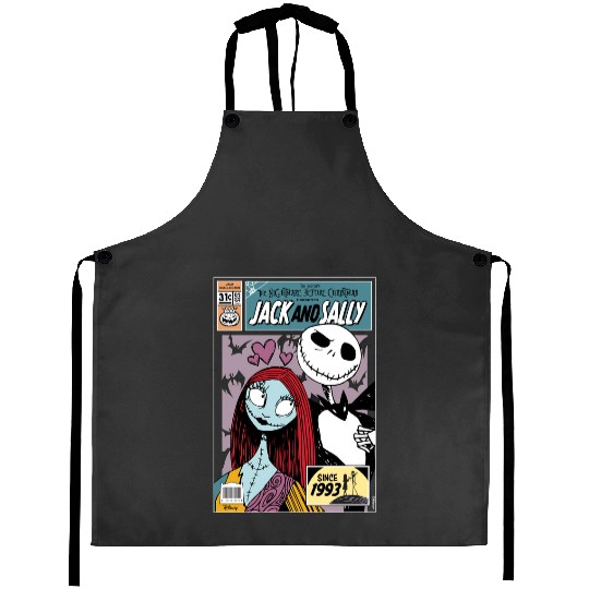 Disney The Nightmare Before Christmas Jack And Sally Couple Aprons