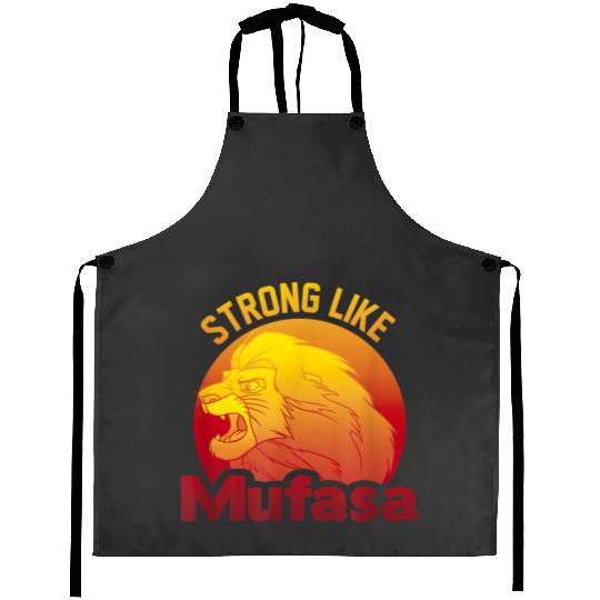 Disney The Lion King Strong Like Mufasa Sunset Logo Aprons