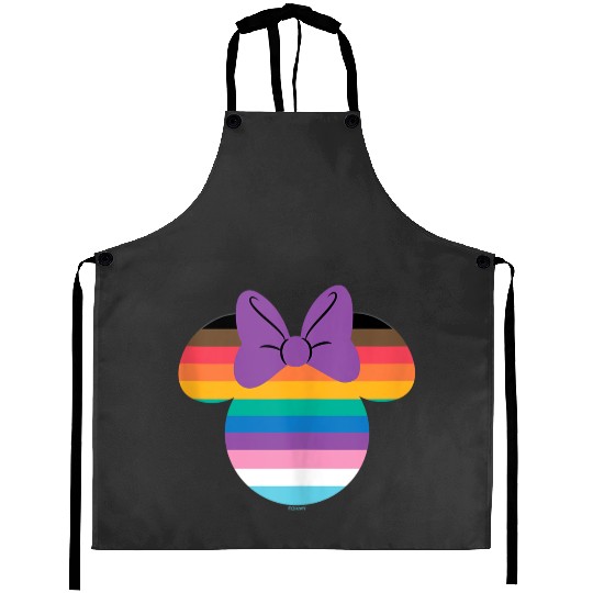 Disney Minnie Mouse Pride Inclusive Rainbow Head Icon Fill Aprons