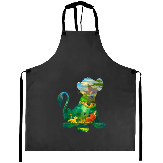 Disney Lion King Simba Silhouette Graphic Aprons