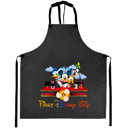 My First Disney Trip Aprons, Disney Bound Aprons, Disney Family Vacation Aprons