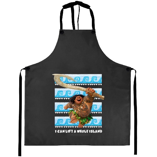 disneys Moana Maui I Can Lift A Whole Island Chest Portrait Aprons