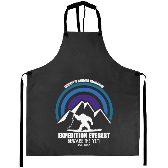 Expedition Everest - Disney Inspired - Animal Kingdom - Ride - Yeti - Unisex Short Sleeve Aprons - Aprons