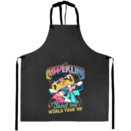 Retro Disneys A Goofy Movie Powerline World Tour 95' Shirt, A Goofy Movie Shirt, Vintage Disneys Powerline Aprons