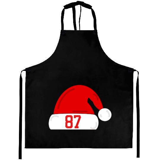 taylorr Swift Travis Kelce Christmas Game Santa Hat Aprons