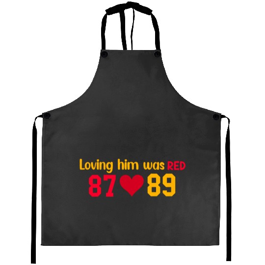 Loving Him Was RED taylorr Swift x Travis Kelce Aprons
