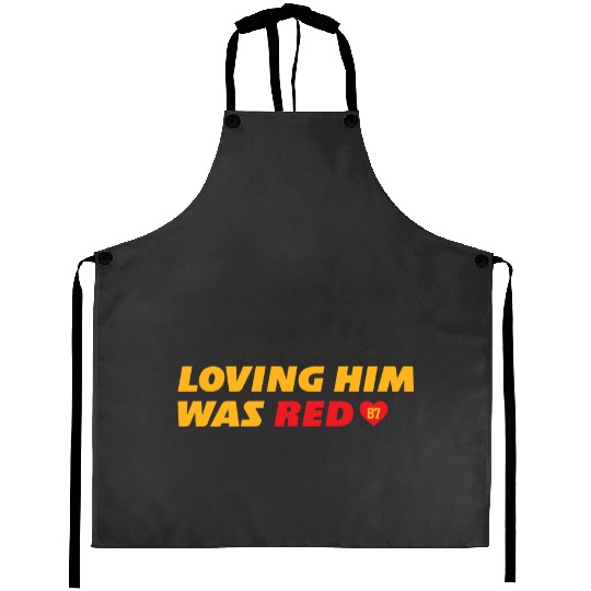 Loving Him Was Red - taylorr Swift &amp_ Travis Kelce (1) Aprons
