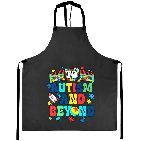 Buzz Lightyear and Woody To Autism and Beyond , Disney Toy Story Autism Awareness Tee, Puzzle Piece , Disneyland Family Trip Aprons