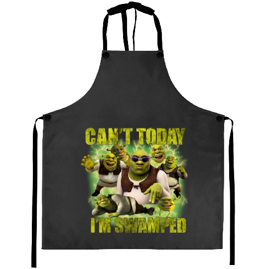 Can't Today I'm Swamped Aprons, Shrek Aprons, Disney Fiona Princess Aprons