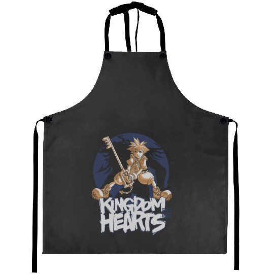 Disney Kingdom Hearts Sora Warrior Stance Graffiti Vintage Aprons
