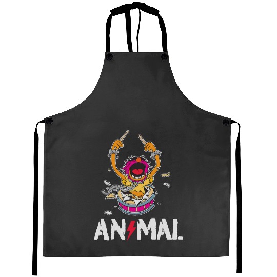 Disney The Muppets Animal Rock And Roll Drums Graffiti Logo Aprons
