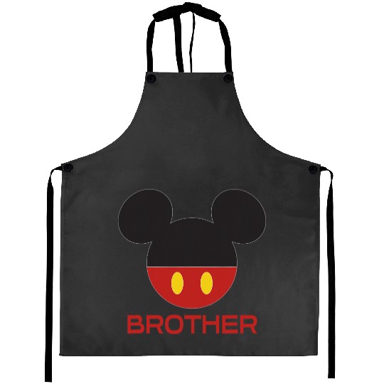 Disney Mickey Mouse Red Shorts Icon Brother Family Aprons