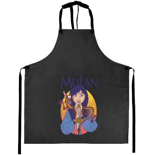 Disney Mulan Classic Mulan & Mushu Poster Aprons