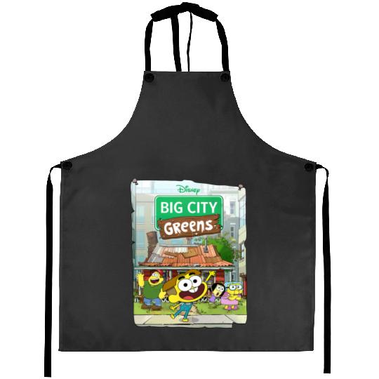 Disney Big City Greens Poster Cricket and Family Aprons