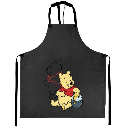 Disney Winnie The Pooh Line Art Portrait Aprons