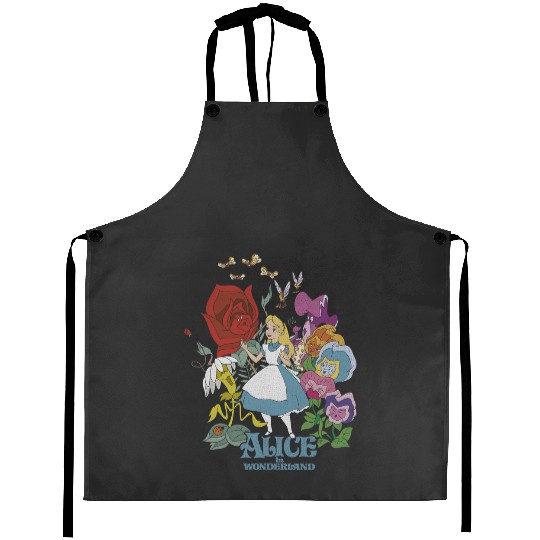 Disney Alice In Wonderland Walking Through The Flowers Aprons