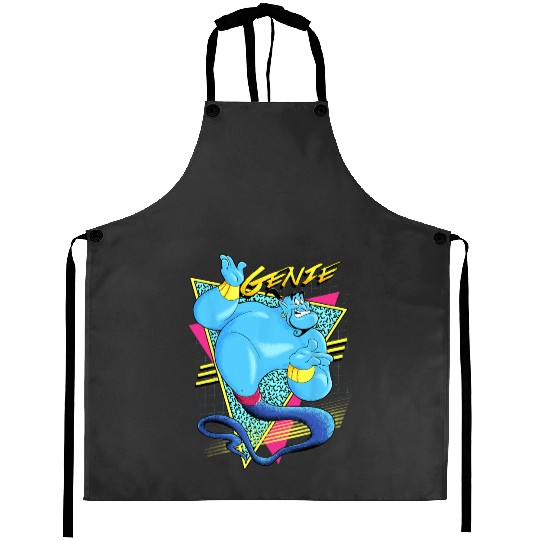 Disney Aladdin Genie Retro Abstract Portrait Logo Aprons