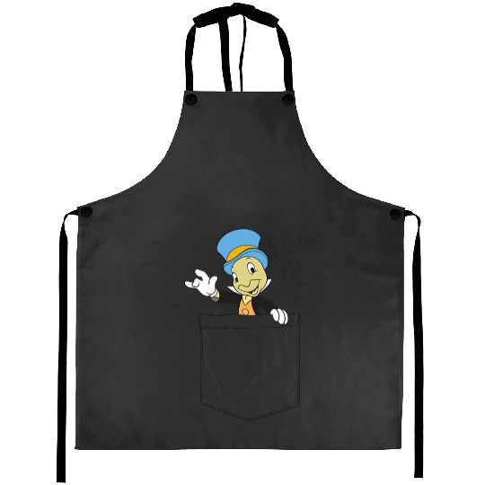 Disney Pinocchio Jiminy Cricket Faux Pocket Aprons