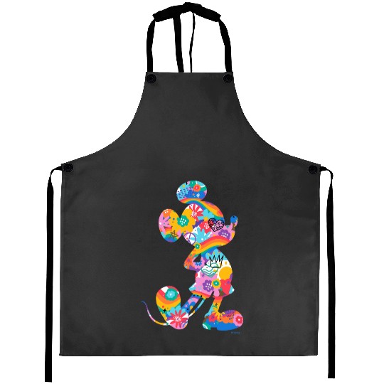 Disney Mickey Mouse Pride Pose Rainbow Icon Fill Doodles Aprons