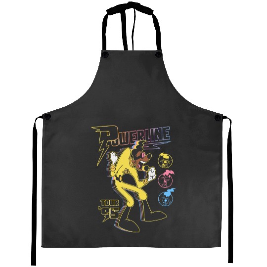 Disney A Goofy Movie Powerline Tour '95 Retro Neon Poster Aprons
