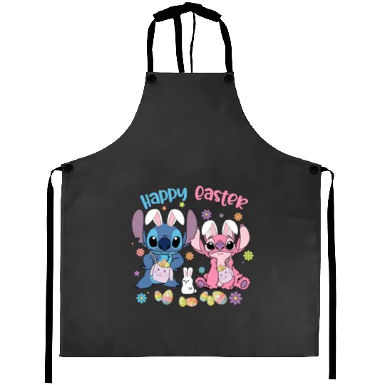 Disney Stitch Easter Aprons, Stitch and Angle Easter Aprons
