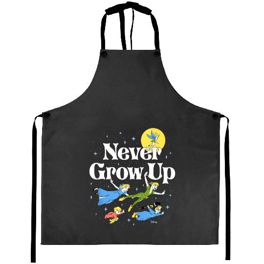 Vintage Never Grow Up Peter Pan Aprons, Disney Peter Pan Aprons