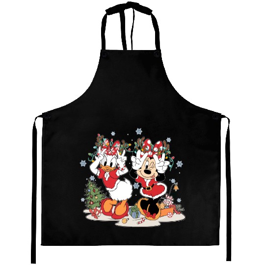 Vintage Disney Christmas  Aprons, Minnie and Daisy Christmas