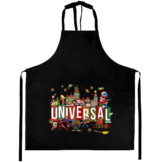 Universal Studios Christmas Aprons, Disneyland Christmas