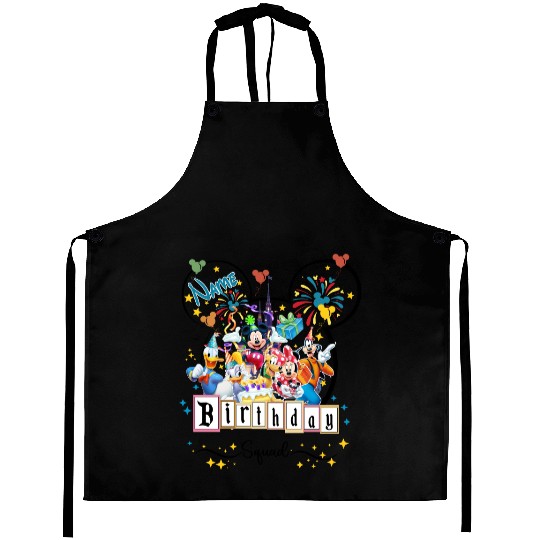 Disney Birthday Squad Aprons