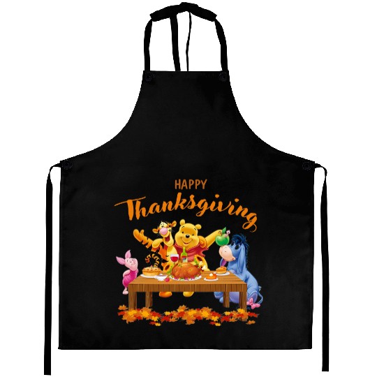 Happy Thanksgiving Aprons, Disney Pooh The Winnie, Eeyore Aprons